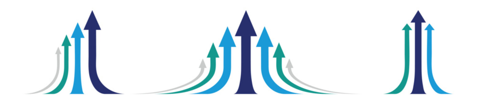 動きのある矢印の表紙や挿絵や背景などにも使えるベクターイラスト