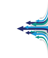 動きのある矢印の表紙や挿絵や背景などにも使えるベクターイラスト