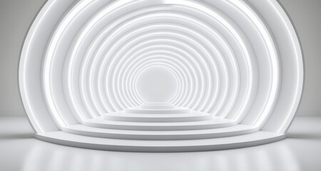 Fototapeta na wymiar Illuminated tunnel leading to a bright future