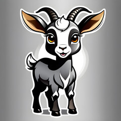 Charming Kid Goats: Exploring the Delightful Expressions and Playful Antics of Adorable Baby Goats.(Generative AI)