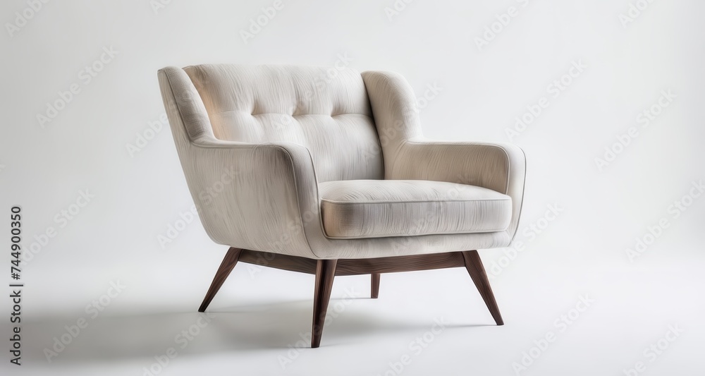 Sticker  Modern elegance - A plush armchair with a sleek design