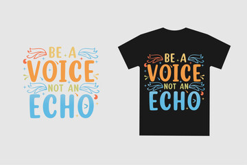 Colorful typography T-shirt layout design.