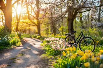 Tuinposter bicycle in the park © KirKam