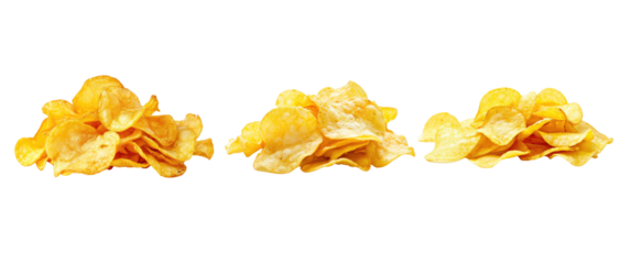Potato Chips on transparent background