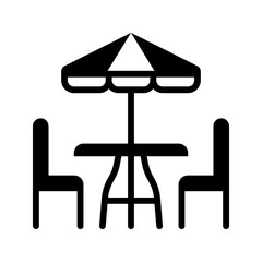 Terrace icon set style collection in line, solid, flat, flat line style on white background