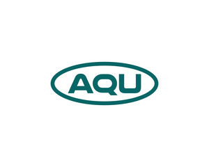 AQU logo design vector template