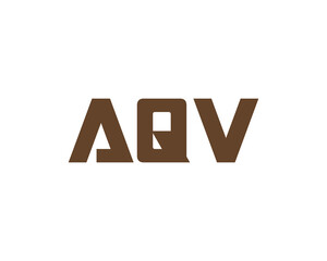 AQV logo design vector template