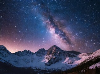 Milky way on the mountains