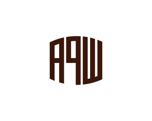 AQW logo design vector template