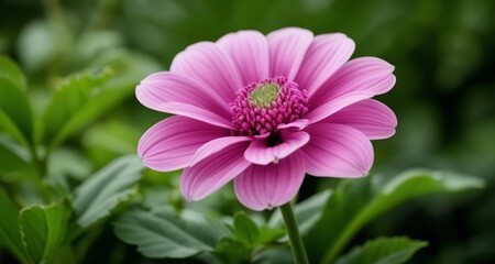 Obraz premium Vibrant pink flower blooming in the garden