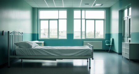  A serene hospital room bathed in natural light