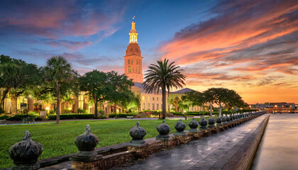 Obraz premium Downtown Charleston South Carolina from the Bay