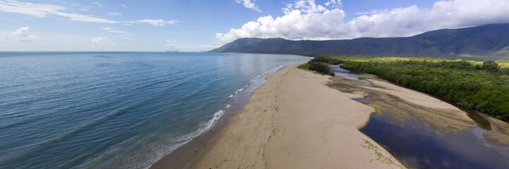 pristine beauty of Wangetti Beach in Far North Queensland, Australia. A tranquil oasis with golden sands and crystal-clear waters