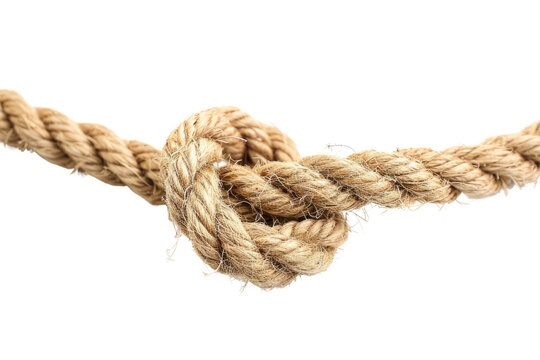 Rope knot isolated on transparent background