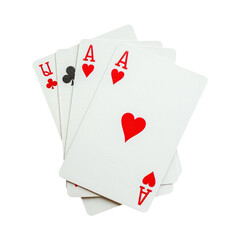 playing cards game on transparent background