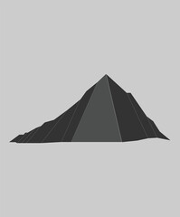 Abstract triangular geometric mountains logo