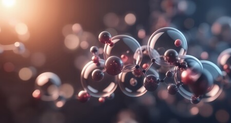  Molecular magic - A close-up view of the intricate beauty of science - obrazy, fototapety, plakaty