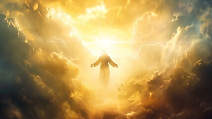The resurrection of Jesus Christ. The concept art of second coming
