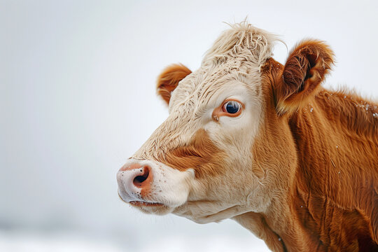cow in studio  cow on farm organic concept