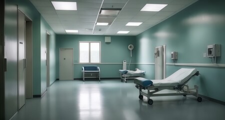 Fototapeta na wymiar Modern hospital room with medical equipment