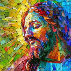 Mosaic art concept of Jesus Christ