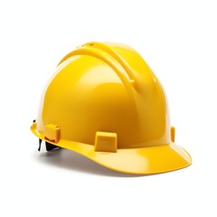 a yellow helmet, studio light , isolated on white background