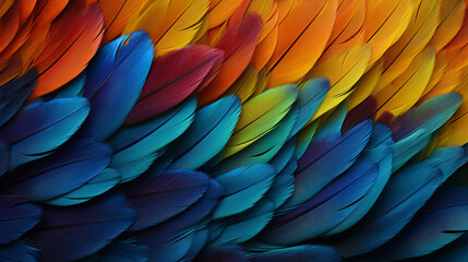 Obraz premium Beautiful colorful feather bird texture background. Abstract background. Beautiful background.