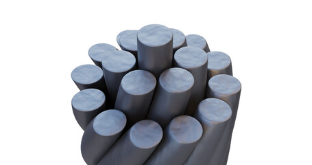 Wire Rope close-up, showing the core wire and strand