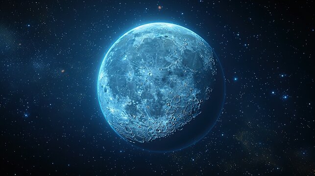 The moon revolves around the blue planet. Elements of this image furnished by NASA.