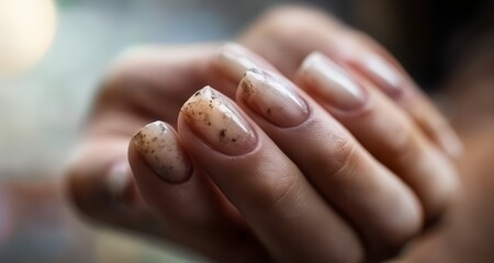  Elegant nails with a touch of grime, a symbol of urban sophistication