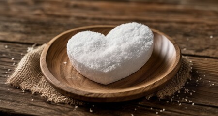  Love is sweet, like sugar in a heart-shaped bowl