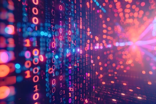 Neon binary code