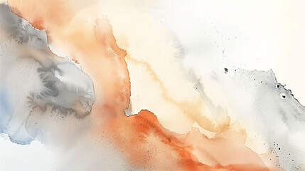 Fluid Harmony: Elegant Minimalist Watercolor Washes, Blend of Cool and Warm Tones