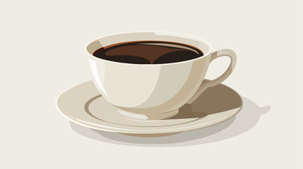 Flat design coffee cup icon vector illustration isol