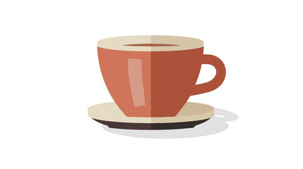 Flat design coffee cup icon vector illustration isol
