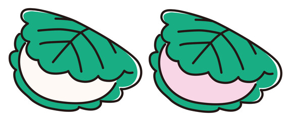 子供の日の柏餅のベクターイラスト