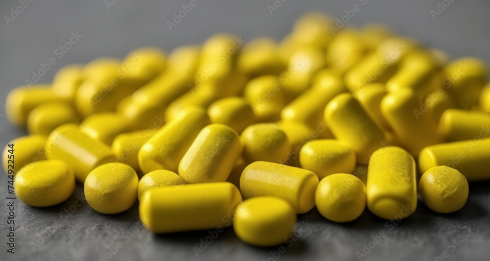 Sticker  A collection of bright yellow pills