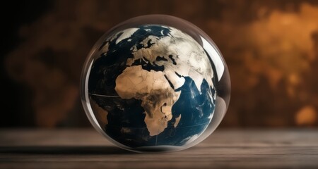 Fototapeta premium The world in a nutshell - A global perspective