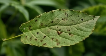  Vibrant green leaf with natural imperfections