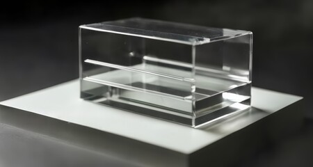  Modern minimalist design with a clear acrylic cube