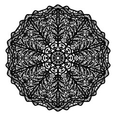 mandala art. with a simple and elegant concept. black abstract lines. suitable for decoration, wallpaper, ornament, background etc. Replaceable vector design. metal mandala wall art. wall hangings.
