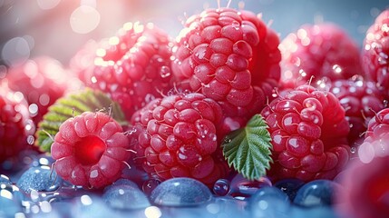 raspberry fruit background