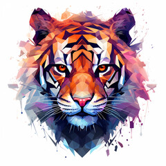 geometric tiger head modern design