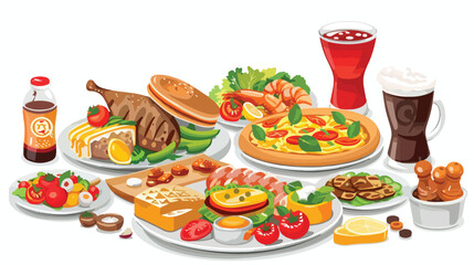 Food and restaurant design vector illustration isola
