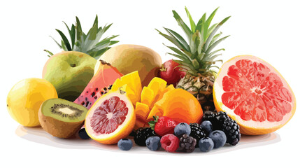 Naklejka na ściany i meble Fruit exotic diet tasty design vector illustration e