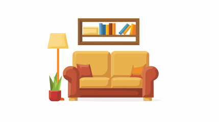 Furniture home interior icon vector illustration gra