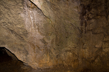 Speleology. The Bacho Kiro cave, Dryanovo, Bulgaria. - obrazy, fototapety, plakaty