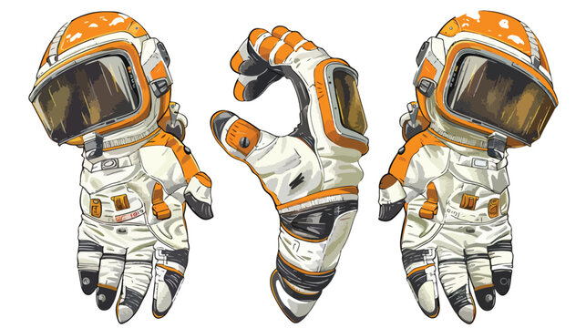 Glove protective accessory for astronaut suit vector