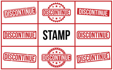 Discontinue stamp red rubber stamp on white background. Discontinue stamp sign. Discontinue stamp.
