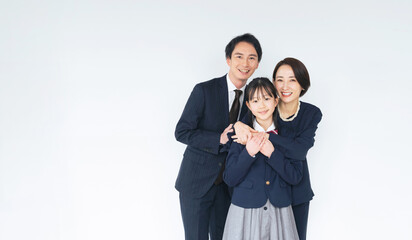 ハグする仲良し親子